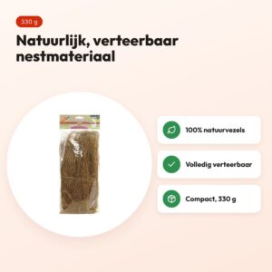 Esve nestmateriaal kokosvezel 330 g – compact en volledig verteerbaar – voordelen