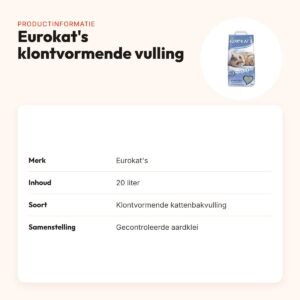 Eurokat's kattenbakvulling klontvormend 20 liter – superabsorberend – productinformatie