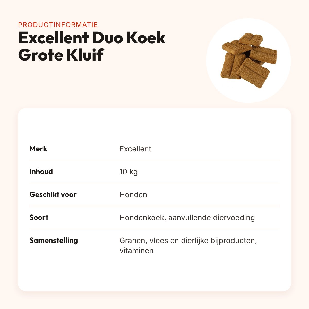 Excellent Duo Koek Grote Kluif 10 kg – hondenkoek – productinformatie