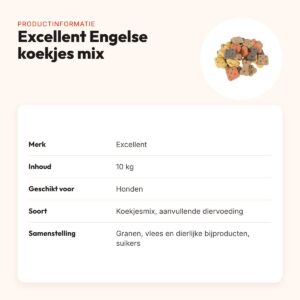Excellent Engelse koekjes mix 10 kg – hondenkoekjes – productinformatie