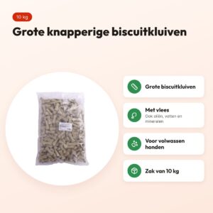 Excellent hondenkluif Grote Kluif 10 kg – knapperige biscuit – voordelen
