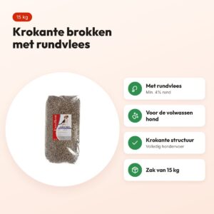 Excellent hondenvoer Adult Croc 15 kg – krokante brokken met rundvlees – voordelen