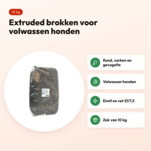 Excellent hondenvoer Budget Extruded Adult Maintenance 21/7,5 10 kg – voordelen