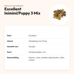 Excellent Inimini/Puppy 3 Mix 10 kg – hondenkoekjes – productinformatie