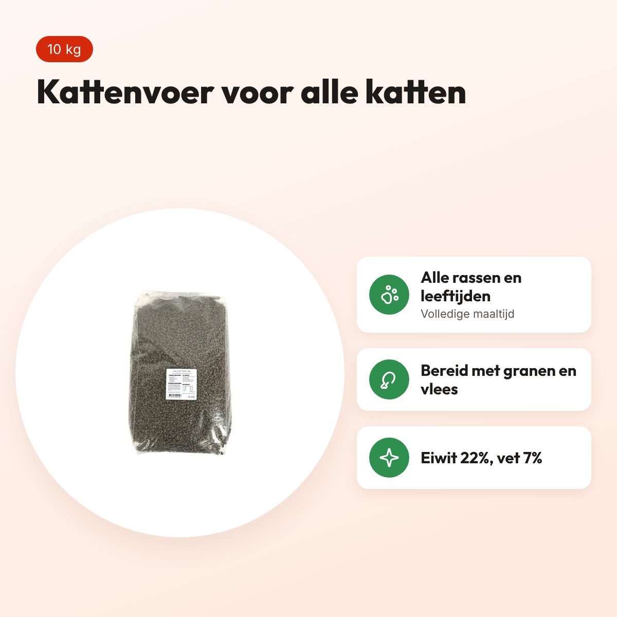 Excellent kattenvoer 4-Mix 10 kg – vlees en gevogelte – voordelen