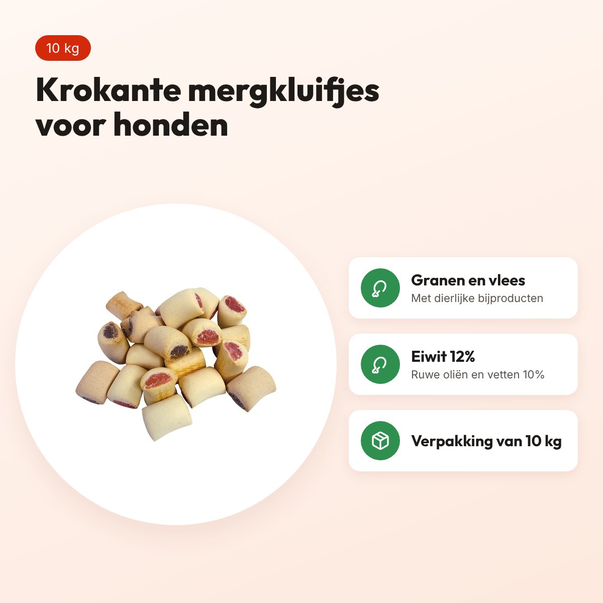 Excellent mergkluifjes 10 kg – krokante hondenkoekjes – voordelen