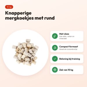 Excellent mergkoekjes rund 10 kg – knapperige hondenkoekjes – voordelen