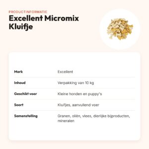 Excellent Micromix kluifje 10 kg – hondenkoekjes voor kleine honden – productinformatie