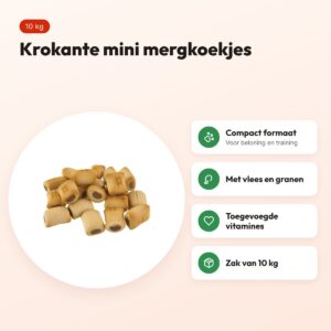 Excellent mini mergkoekje 10 kg – krokante beloningssnack – voordelen
