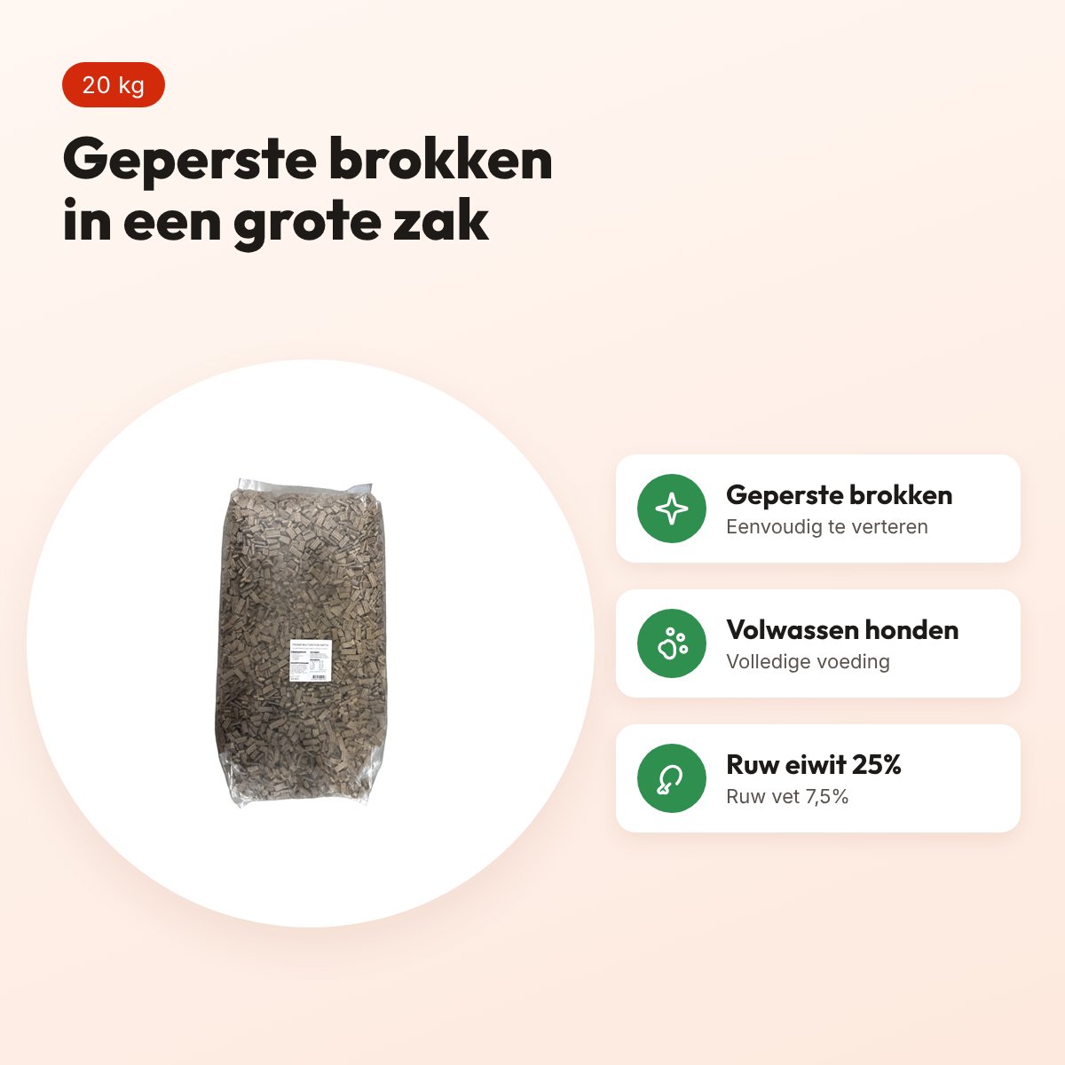 Excellent Pressed hondenvoer 20 kg – geperst voer voor volwassen honden – voordelen