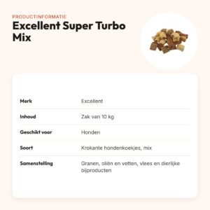 Excellent Super Turbo Mix 10 kg – krokante hondenkoekjes – productinformatie