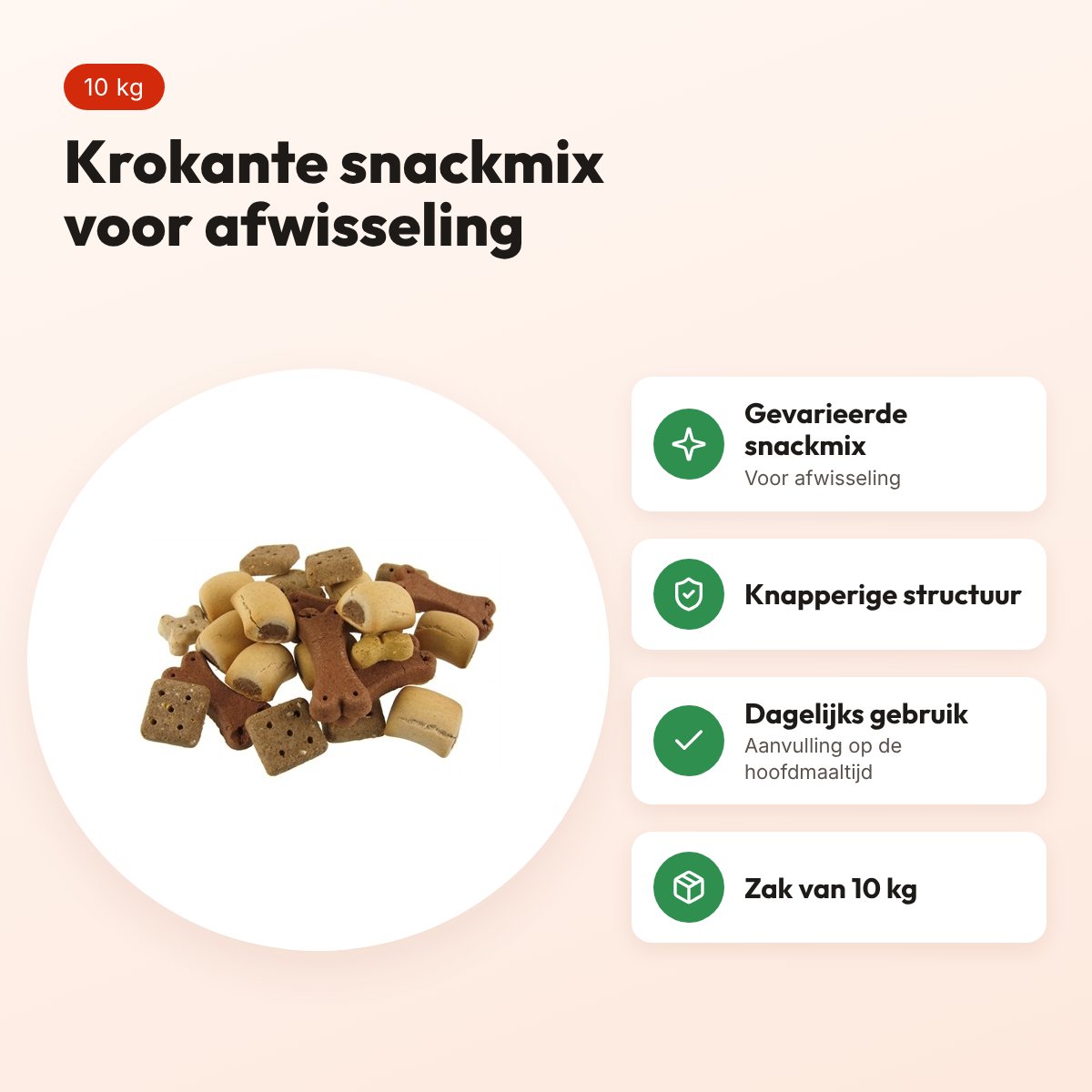 Excellent Super Turbo Mix 10 kg – krokante hondenkoekjes – voordelen