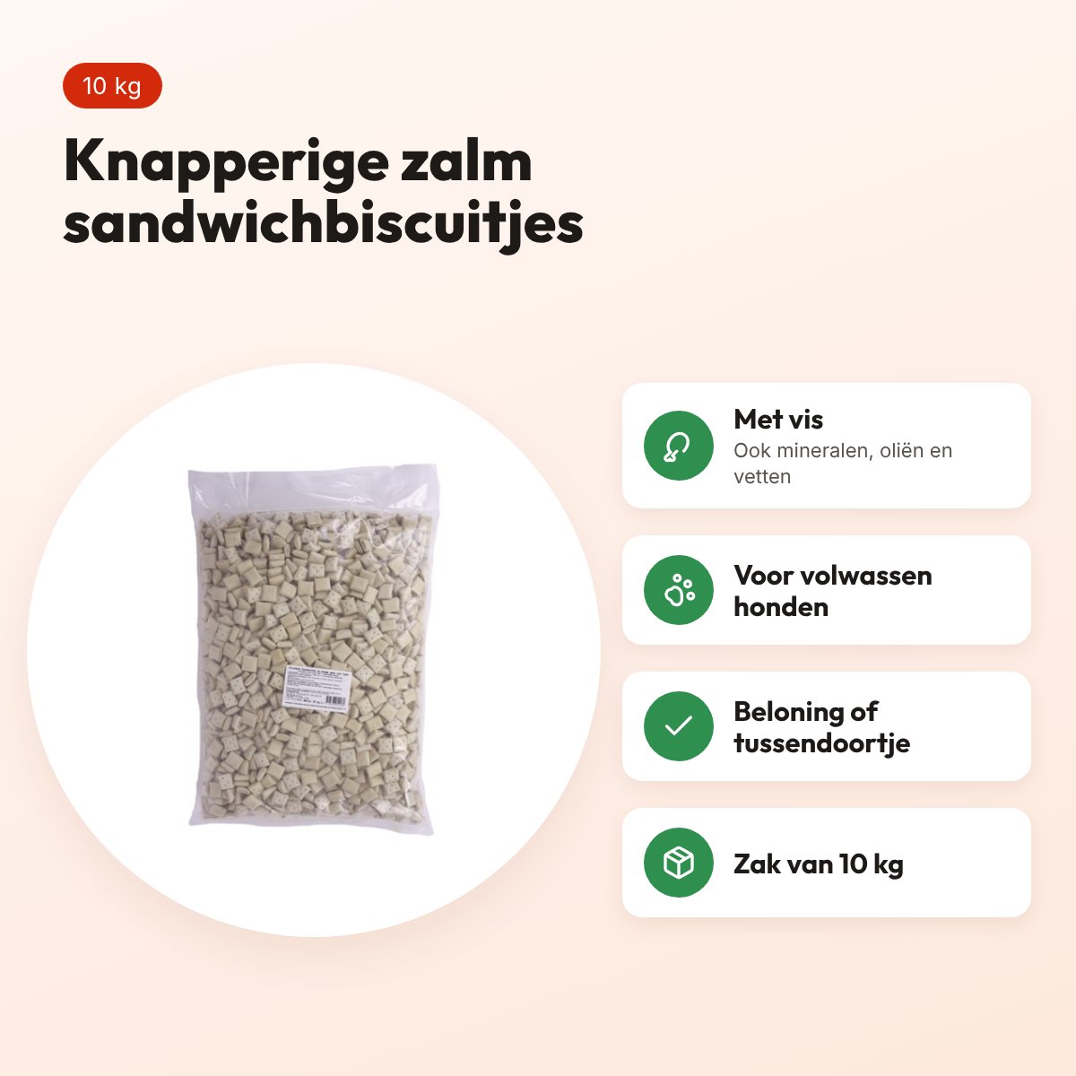 Excellent zalm sandwiches 10 kg – knapperige biscuitjes – voordelen