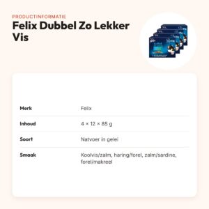 Felix kattenvoer Dubbel Zo Lekker Vis Selectie in gelei 4 x 12 x 85 g – productinformatie