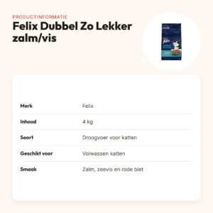 Felix kattenvoer Dubbel Zo Lekker zalm, zeevis en rode biet 4 kg – productinformatie