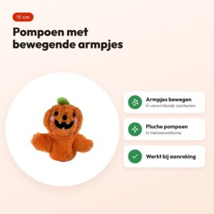 Fofos Halloween kattenspeeltje swinging pompoen 15 cm – voordelen