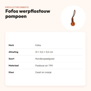 Fofos Halloween werpflostouw met pompoen TPR 31 cm – productinformatie