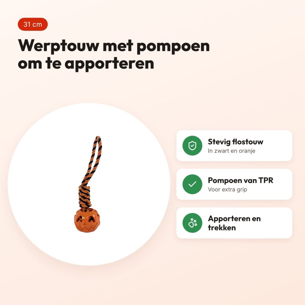 Fofos Halloween werpflostouw met pompoen TPR 31 cm – voordelen
