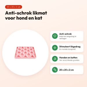 Fofos likmat Roze 20 x 20 x 2 cm – anti-schrok, voor honden en katten – voordelen