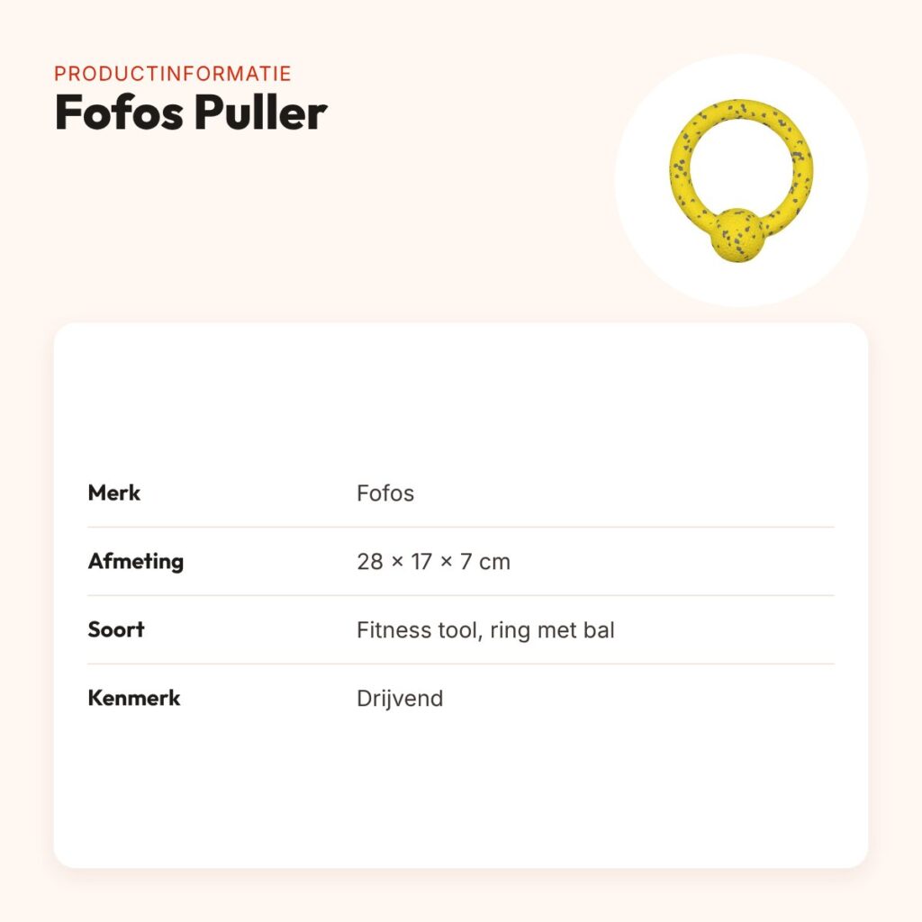 Fofos Puller hondenspeeltje 28 x 17 x 7 cm – ring met bal, drijvend – productinformatie