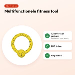 Fofos Puller hondenspeeltje 28 x 17 x 7 cm – ring met bal, drijvend – voordelen