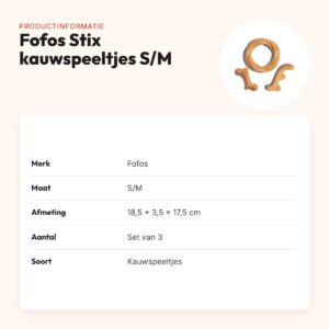 Fofos Stix kauwspeeltjes S/M – set van 3, 18,5 x 3,5 x 17,5 cm – productinformatie