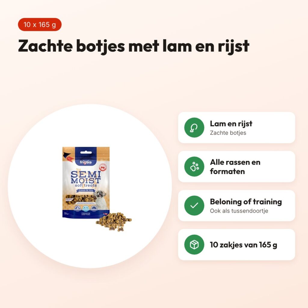 Frigera Soft Treats botjes lam en rijst 10 x 165 g – voordelen