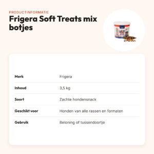 Frigera Soft Treats mix botjes 3,5 kg – hersluitbare pot – productinformatie