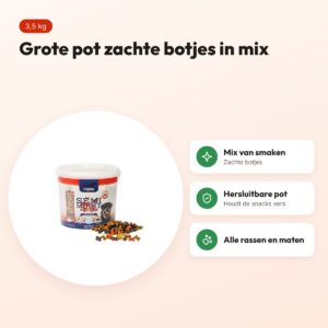 Frigera Soft Treats mix botjes 3,5 kg – hersluitbare pot – voordelen
