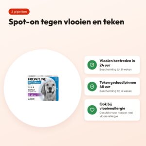 Frontline Hond spot-on L 20-40 kg – 3 pipetten tegen vlooien en teken – voordelen