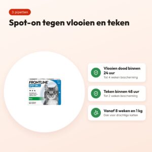 Frontline kat spot-on 2-10 kg – 3 pipetten tegen vlooien en teken – voordelen