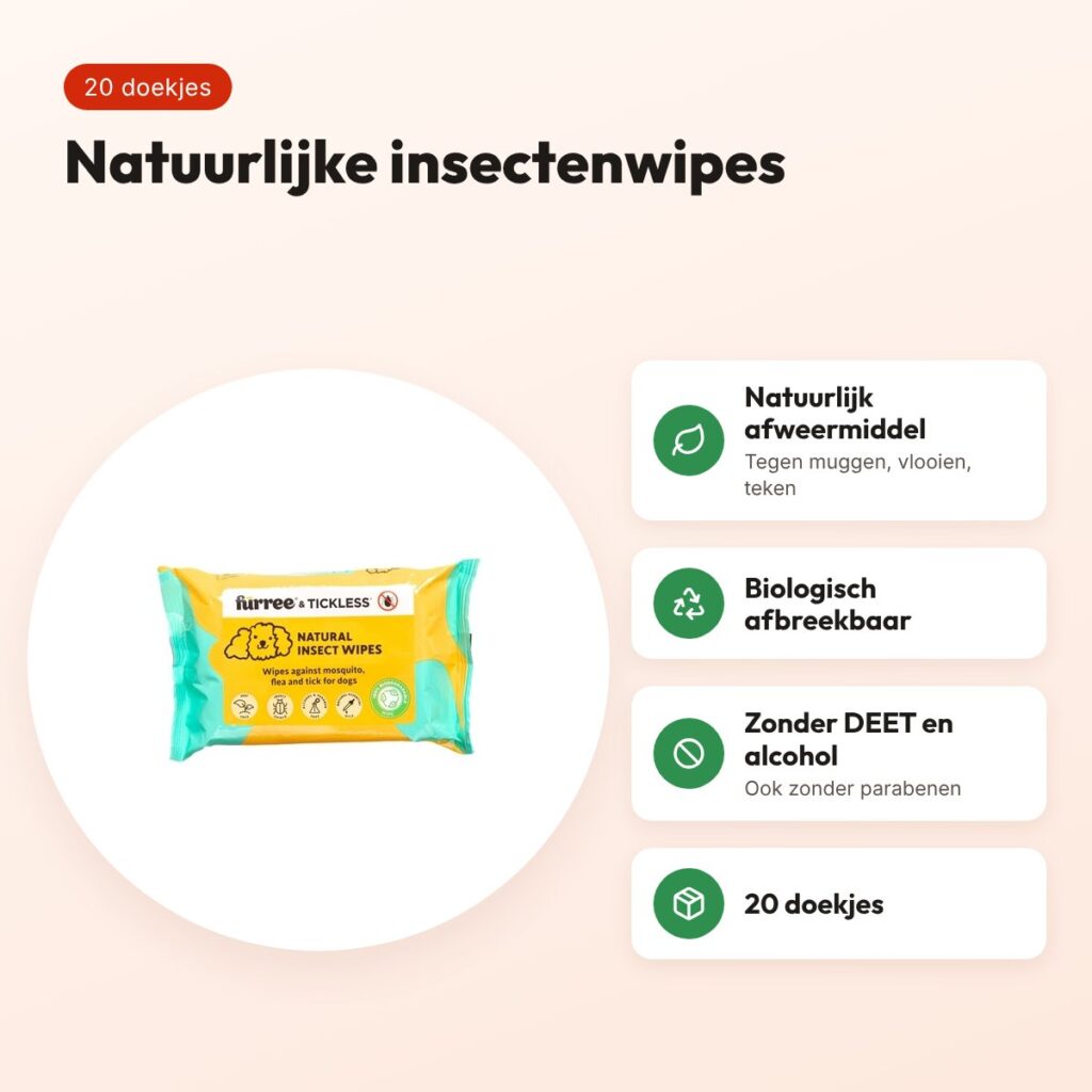 Furree & Tickless natural insect wipes 20 stuks – biologisch afbreekbaar – voordelen