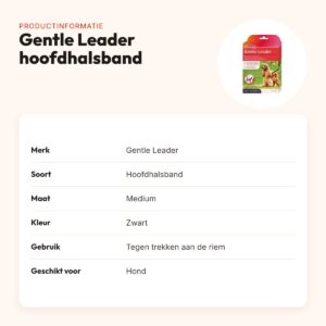 Gentle Leader hoofdhalsband zwart medium – tegen trekken aan de riem – productinformatie