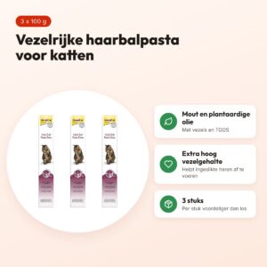 Gimcat haarbalpasta Malt-Soft Extra 100 g – multipack 3 stuks – voordelen