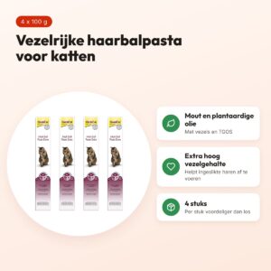 Gimcat haarbalpasta Malt-Soft Extra 100 g – multipack 4 stuks – voordelen