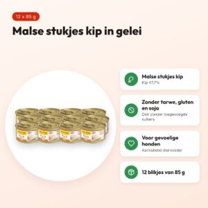 Gimdog Little Darling Pure Delight natvoer kip 12 x 85 g – voordelen