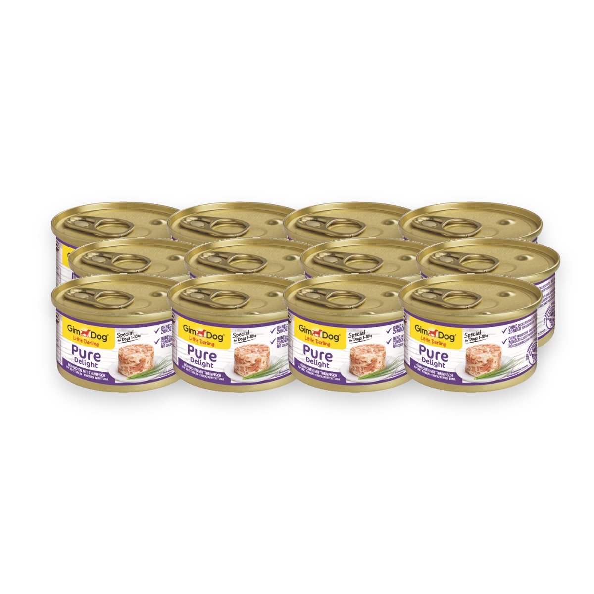 Gimdog Little Darling Pure Delight natvoer kip en tonijn 12 x 85 g