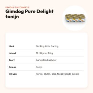 Gimdog Little Darling Pure Delight natvoer tonijn 12 x 85 g – productinformatie