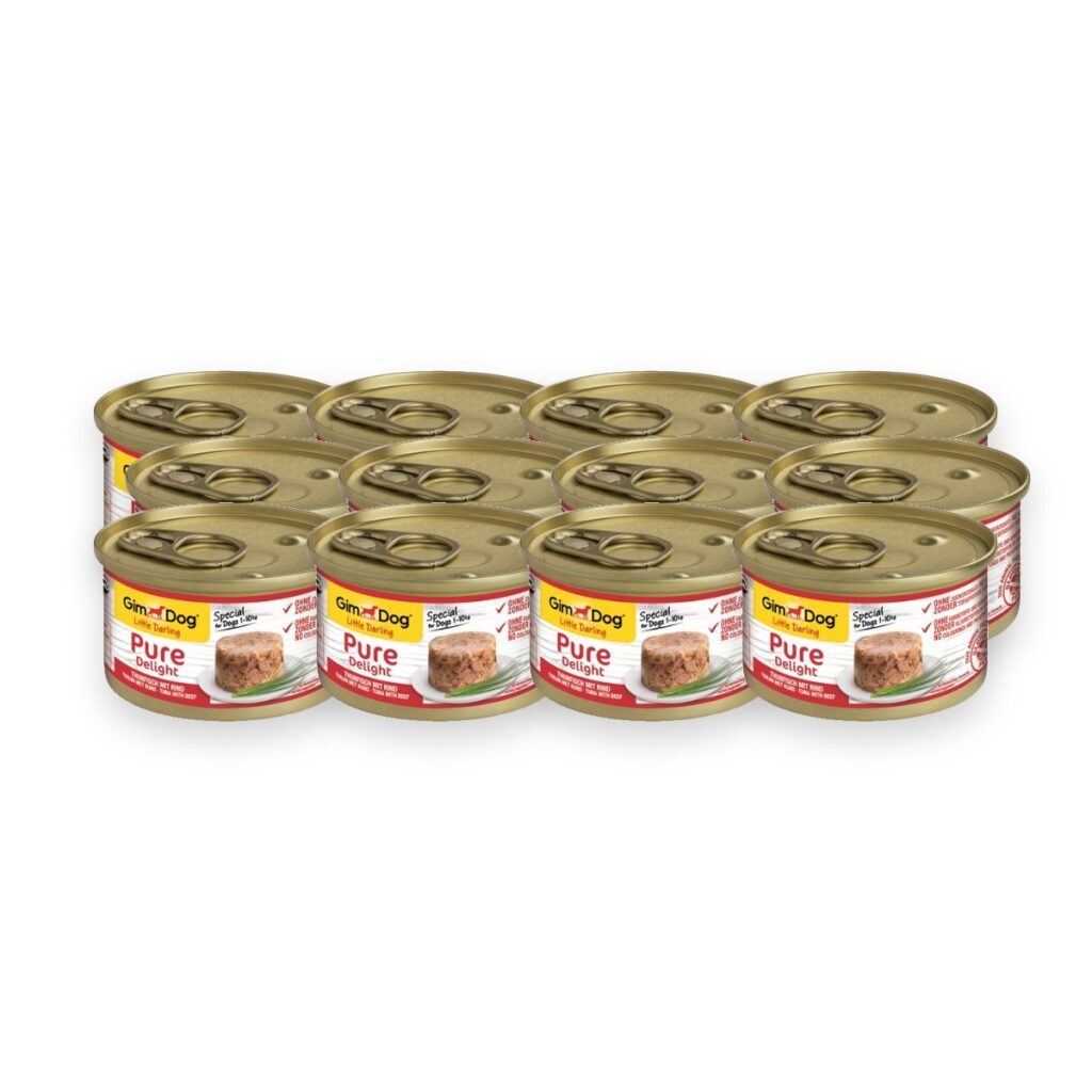 Gimdog Little Darling Pure Delight natvoer tonijn en rund 12 x 85 g