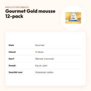 Gourmet Gold kattenvoer fijne mousse met kip 12-pack – productinformatie
