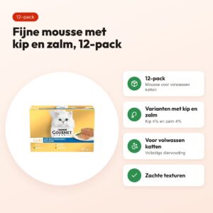Gourmet Gold kattenvoer fijne mousse met kip 12-pack – voordelen