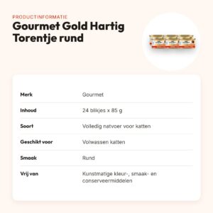 Gourmet Gold kattenvoer Hartig Torentje rund 24 x 85 g – productinformatie