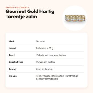 Gourmet Gold kattenvoer Hartig Torentje zalm en koolvis 24 x 85 g – productinformatie