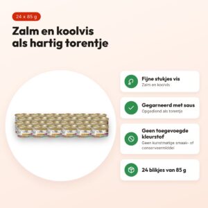 Gourmet Gold kattenvoer Hartig Torentje zalm en koolvis 24 x 85 g – voordelen