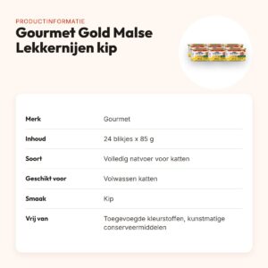 Gourmet Gold kattenvoer Malse Lekkernijen kip 24 x 85 g – productinformatie