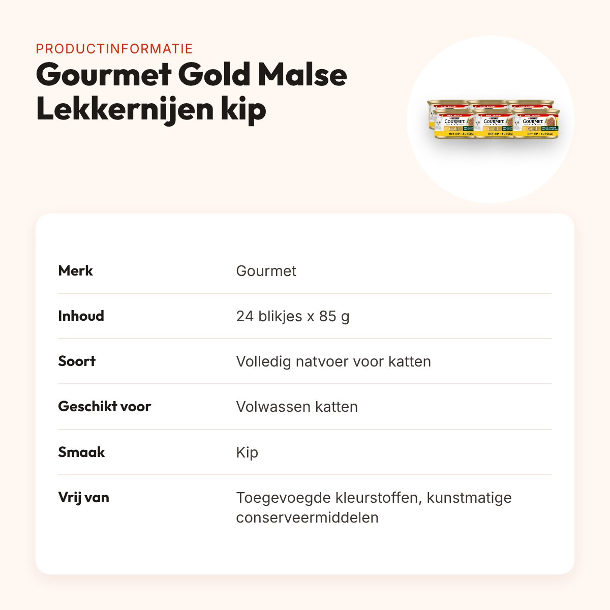 Gourmet Gold kattenvoer Malse Lekkernijen kip 24 x 85 g – productinformatie