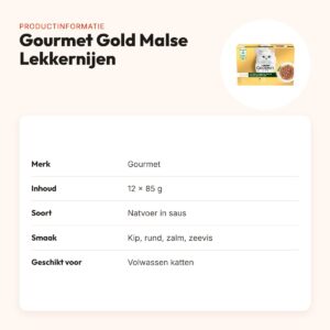 Gourmet Gold kattenvoer Malse Lekkernijen multipack 12 x 85 g – in saus – productinformatie