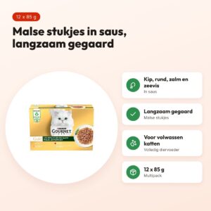 Gourmet Gold kattenvoer Malse Lekkernijen multipack 12 x 85 g – in saus – voordelen