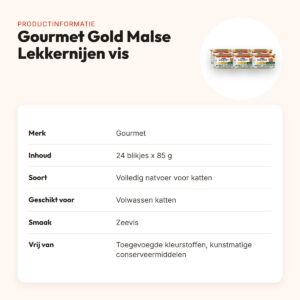 Gourmet Gold kattenvoer Malse Lekkernijen zeevis 24 x 85 g – productinformatie