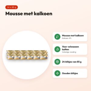 Gourmet Gold kattenvoer mousse kalkoen 24 x 85 g – voordelen